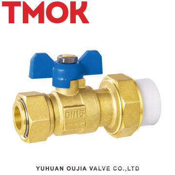 brass used in water meter lockable chrome plated ball valve